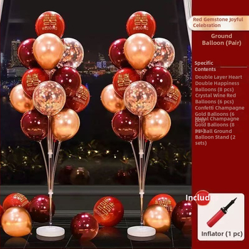 Set dekoracije balonima za svadbu na podnoj stativi