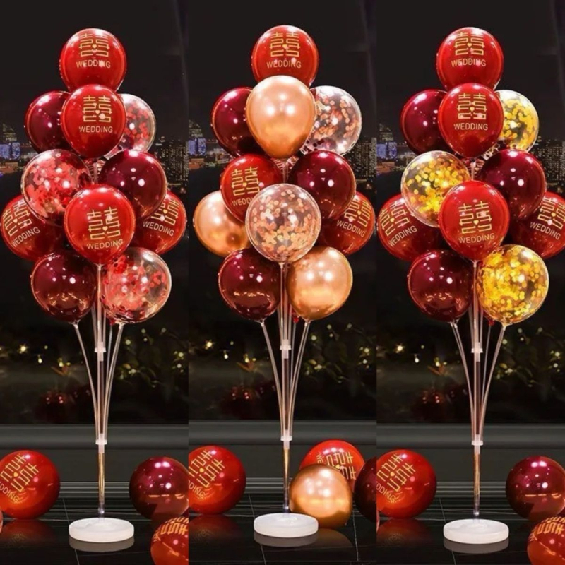 Set dekoracije balonima za svadbu na podnoj stativi