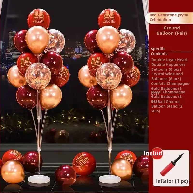 Set dekoracije balonima za svadbu na podnoj stativi