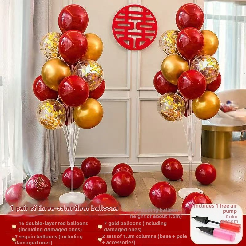 Set dekoracije balonima za svadbu na podnoj stativi