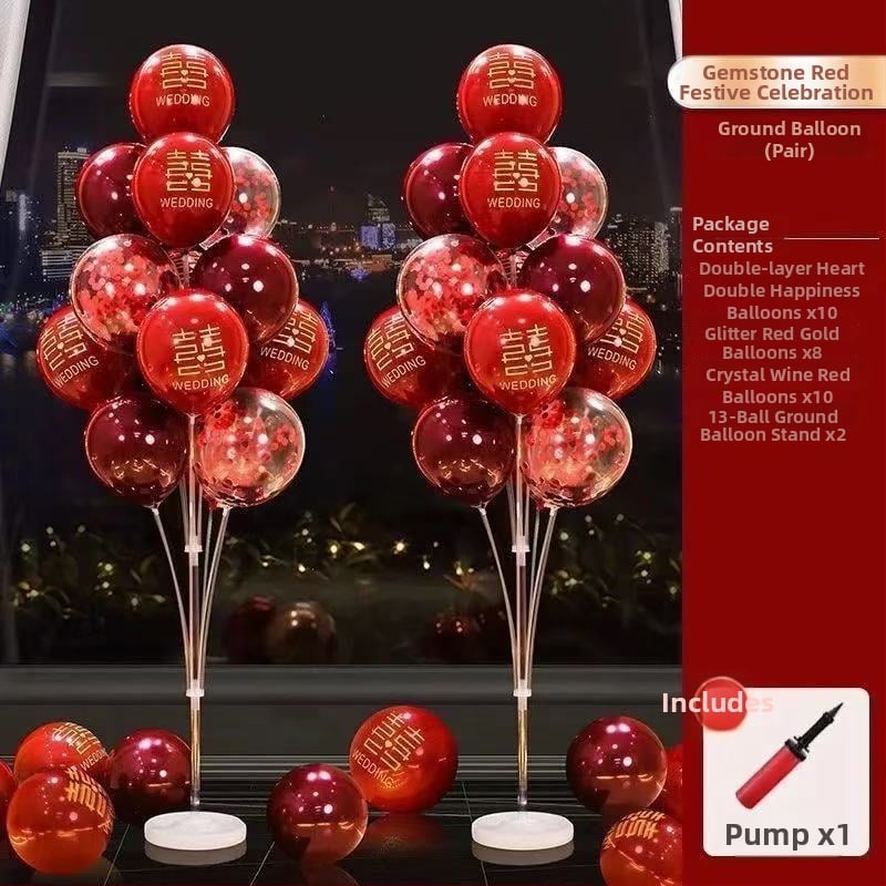 Set dekoracije balonima za svadbu na podnoj stativi