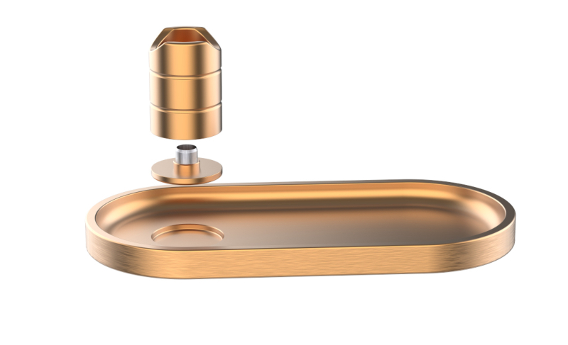 Пепелник и държач за пури със сет за пробиване, модулен дизайн, алуминий, персонализируем, машинно производство