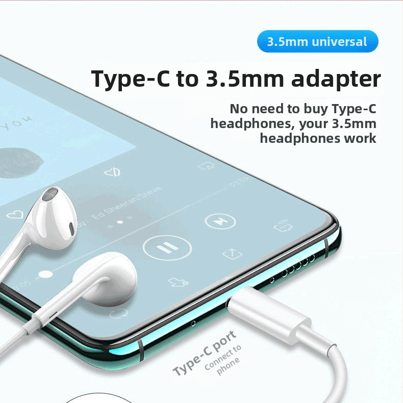 TYPE-C adaptér pre slúchadlá pre Android telefóny – Journalists, TYPE-C interface headset adapter, 3.5 mm jack