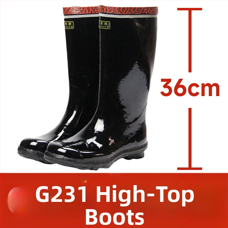 Feihe Visoke industrijsko-rudarske čizme, prirodna guma s pamukom, protuklizne i otporne na habanje, za podzemne ugljene mine (muške)