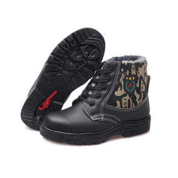 Ghete de lucru anti-șoc și rezistente la perforare, vârf din oțel, înălțime medie, partea superioară din piele