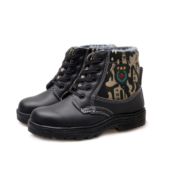 Ghete de lucru anti-șoc și rezistente la perforare, vârf din oțel, înălțime medie, partea superioară din piele