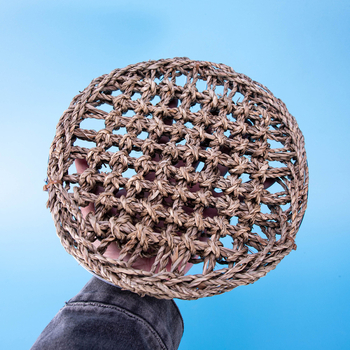 Hi woof meow Terarijski set za gmizavce: prirodno ručno izrađeno slamnato ležište za penjanje, mreža za penjanje i sklonište