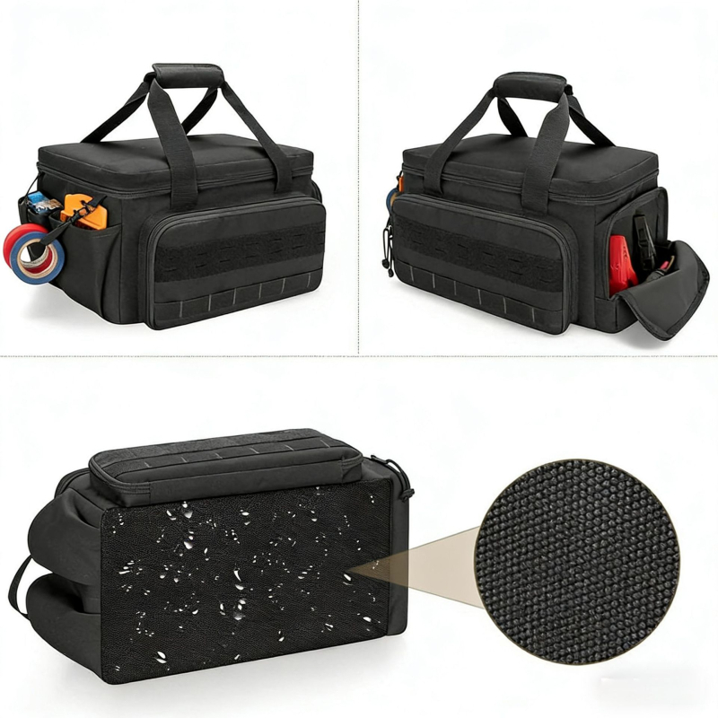 Geantă de depozitare pentru scule cu suport consolidat, fund îngroșat, anti-derapantă și rezistență la uzură, design tactic