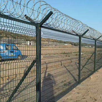 Охранителна ограда с антикачащи се шипове и бодлива тел, гранична ограда с Y-образни шипове