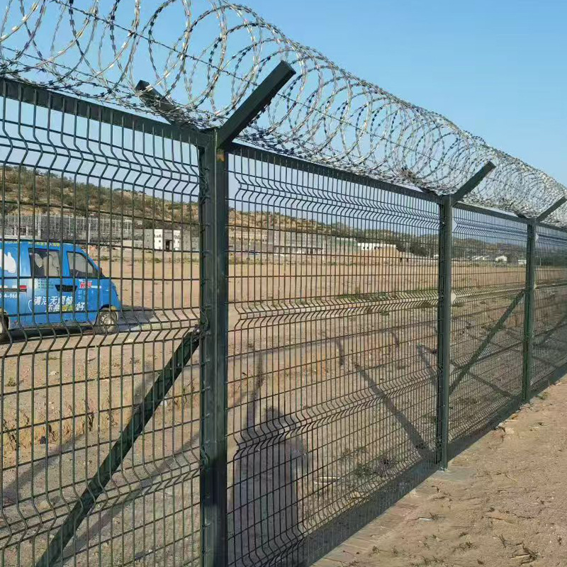 Охранителна ограда с антикачащи се шипове и бодлива тел, гранична ограда с Y-образни шипове