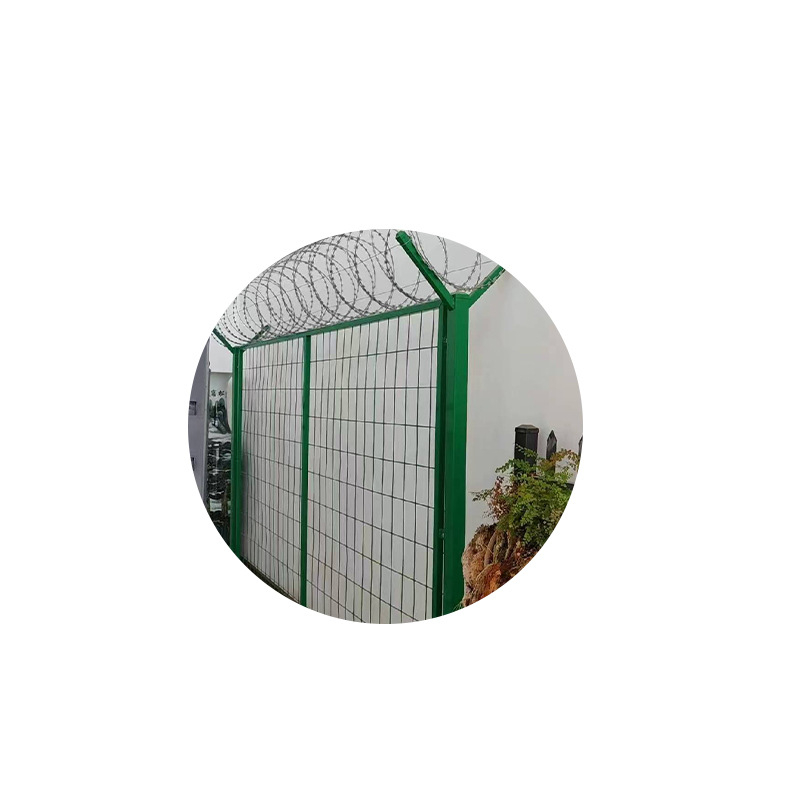 Охранителна ограда с антикачащи се шипове и бодлива тел, гранична ограда с Y-образни шипове