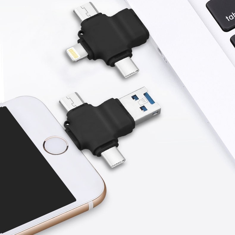 TF čitač kartica s OTG adapterom 4-u-1 za Android, USB prijenos visoke brzine