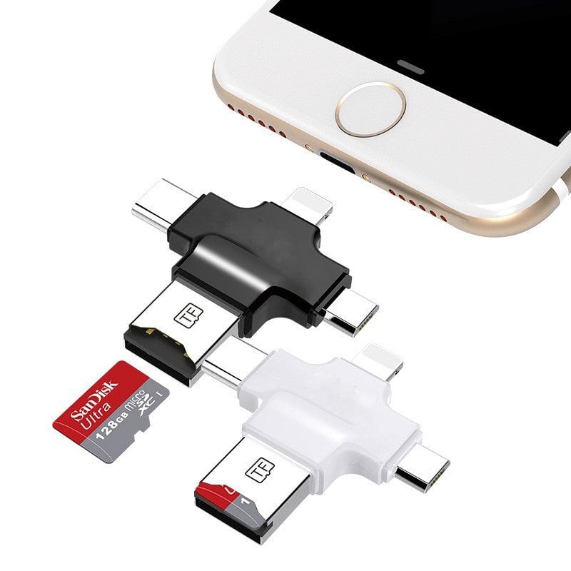 TF čitač kartica s OTG adapterom 4-u-1 za Android, USB prijenos visoke brzine