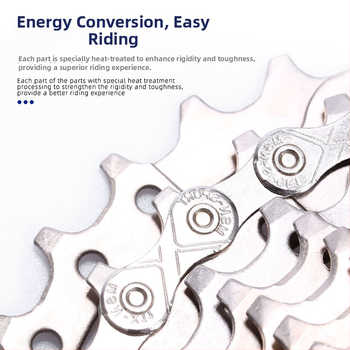Αλυσίδα ποδηλάτου Misni 005, χάλυβας, συμβατή με ταχύτητες 7/8/9/10/11/21/24/27/30