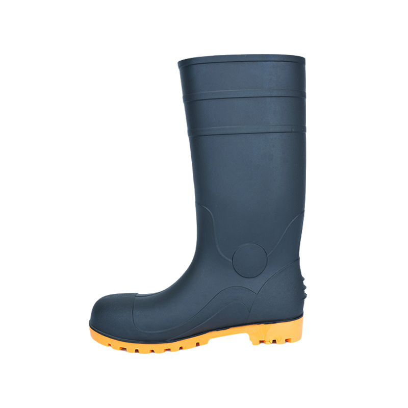 Високи PVC ботуши за дъжд със стоманен нос, подсилена подметка, антихлъзгави и устойчиви на пробиване за всички сезони