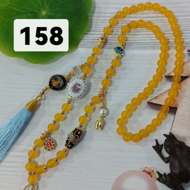 Yitai Buddha Thangka lančana ogrlica, unisex, ručno izrađena, polu-ručni proces, stakleni materijal, ljeto 2024