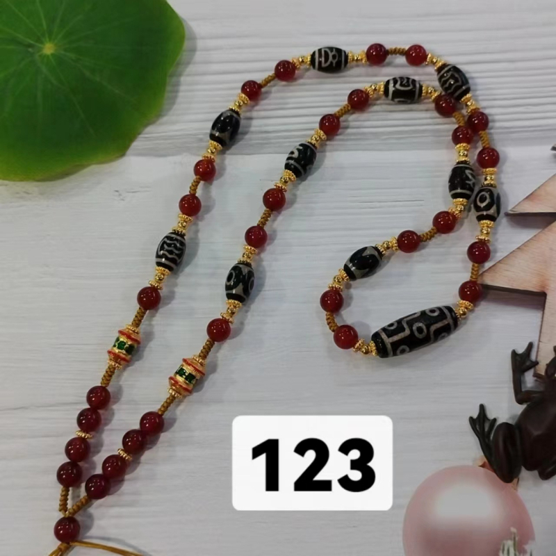 Yitai Buddha Thangka lančana ogrlica, unisex, ručno izrađena, polu-ručni proces, stakleni materijal, ljeto 2024