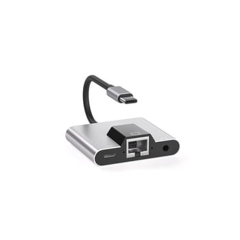 Android Type-C 3-u-1 adapter s RJ45 Ethernetom, zvukom i napajanjem (Gigabit)