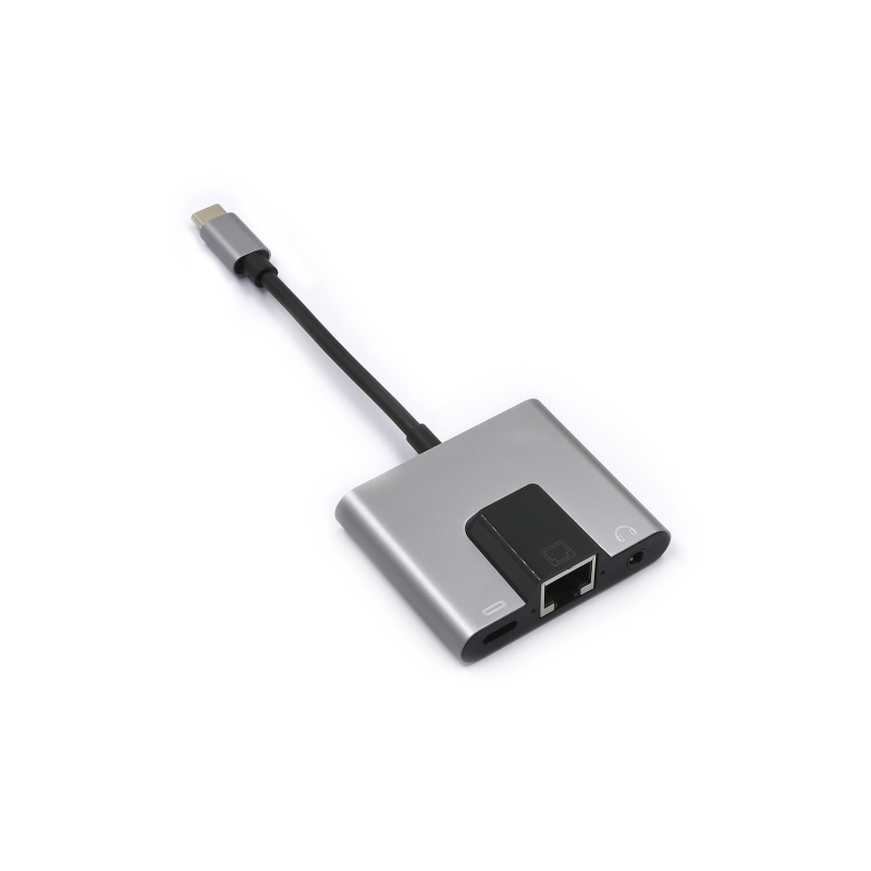 Android Type-C 3-u-1 adapter s RJ45 Ethernetom, zvukom i napajanjem (Gigabit)