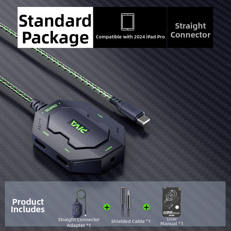 Piva GS3 адаптер за Huawei и Xiaomi, USB-C и Mini USB, 3-в-1 изход за бързо зареждане до 60W, текстилна конструкция