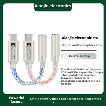 Xiaojie Electronics CT6 Type-C DAC adapter za slušalice s digitalnim audio dekoderom