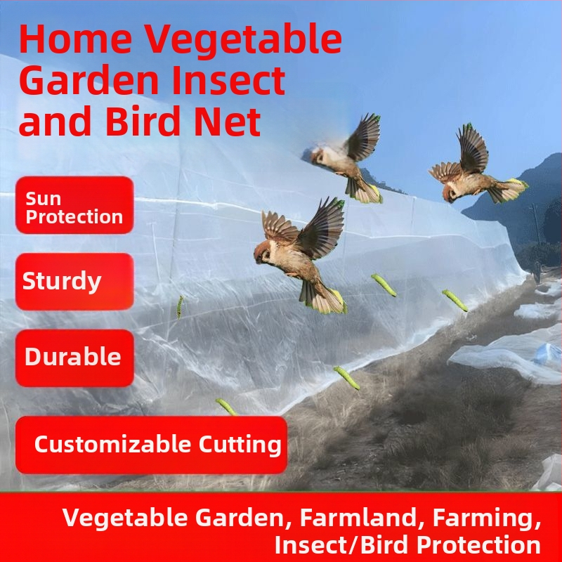Mreža za staklenik protiv insekata i ptica s gustom mrežom za povrće i voće