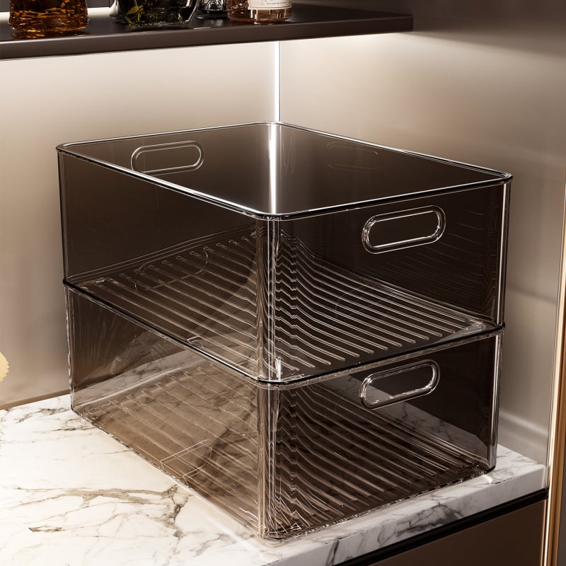 Prozirna akrilna kutija za stolno skladištenje, pravokutna plastična kutija za pohranu