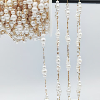 DIY set nakita: lanac s perlama, imitativne perle, spacer perle, resasti lanac za Hanfu dodatke za kosu