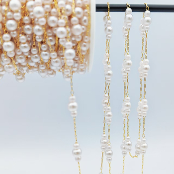 DIY set nakita: lanac s perlama, imitativne perle, spacer perle, resasti lanac za Hanfu dodatke za kosu