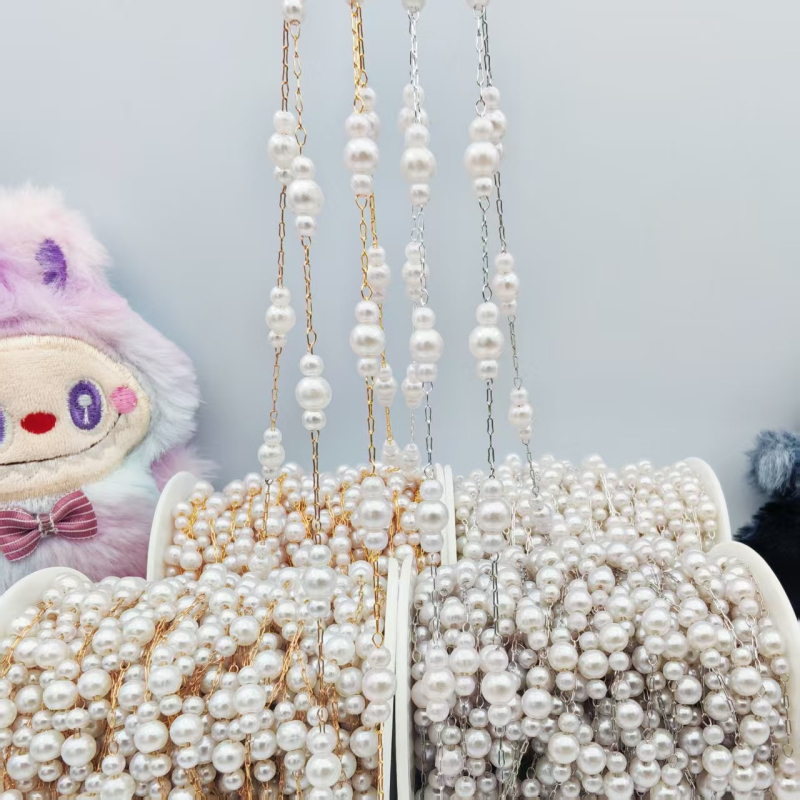 DIY set nakita: lanac s perlama, imitativne perle, spacer perle, resasti lanac za Hanfu dodatke za kosu