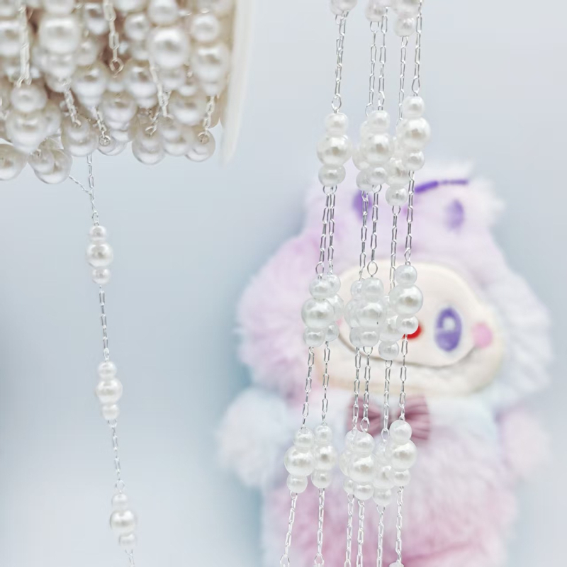 DIY set nakita: lanac s perlama, imitativne perle, spacer perle, resasti lanac za Hanfu dodatke za kosu