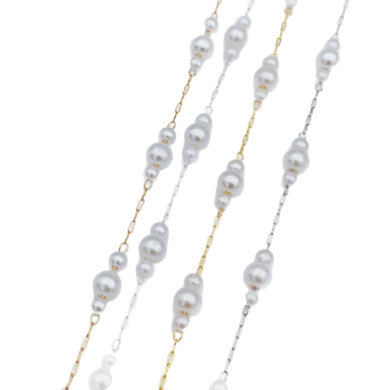DIY set nakita: lanac s perlama, imitativne perle, spacer perle, resasti lanac za Hanfu dodatke za kosu