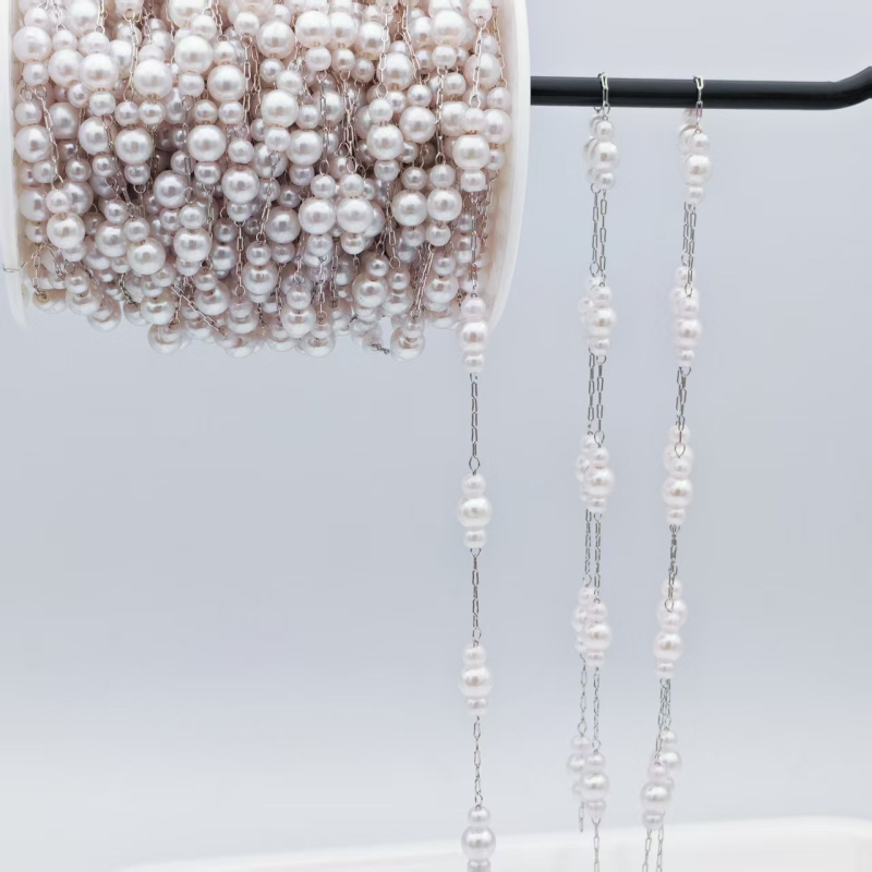 DIY set nakita: lanac s perlama, imitativne perle, spacer perle, resasti lanac za Hanfu dodatke za kosu