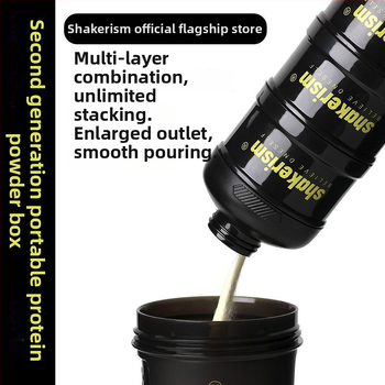 Kutija za doziranje mliječnog praha s plastičnim lijevnikom, prehrambene kvalitete, prijenosna posuda za proteinski prah