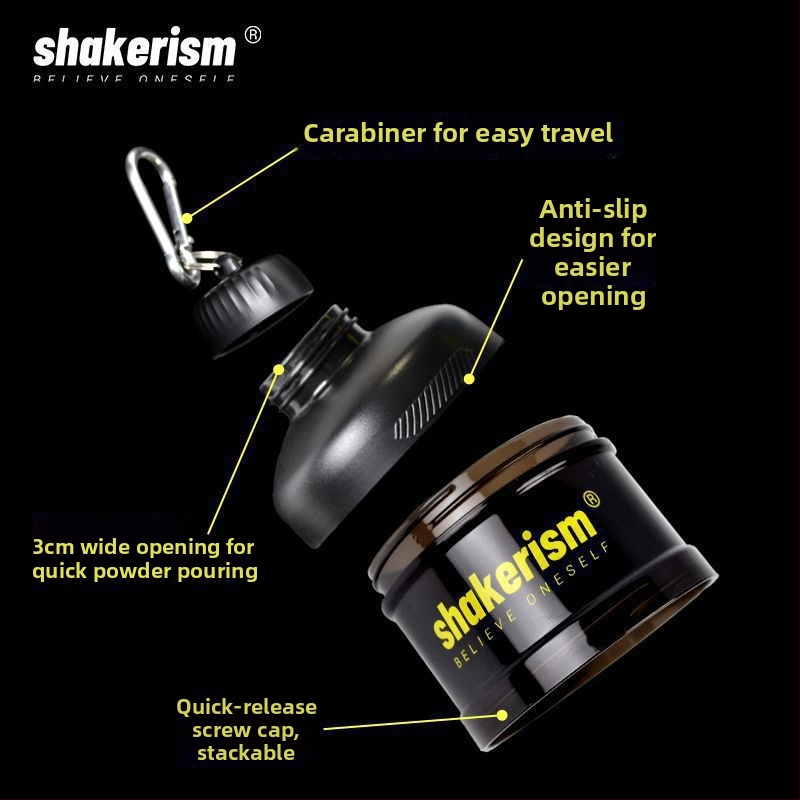 Kutija za doziranje mliječnog praha s plastičnim lijevnikom, prehrambene kvalitete, prijenosna posuda za proteinski prah