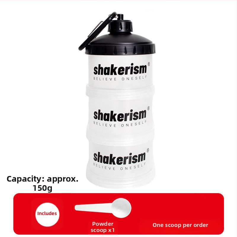 Kutija za doziranje mliječnog praha s plastičnim lijevnikom, prehrambene kvalitete, prijenosna posuda za proteinski prah