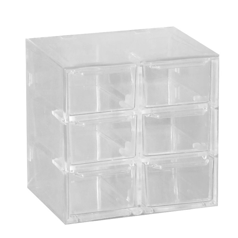 Kutija za pohranu perli s pregradama, stolni organizator, kapacitet 1 L, plast PS, set od 48 komada