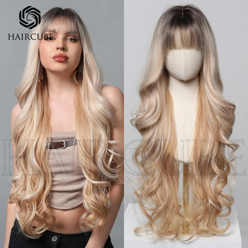 Duga kovrčava perika s dugim šiškama, model YJSWLC1222-2BL30; Materijal: domaći svila; Stil: duga kovrča; Učinak: prilagodba kontura lica.