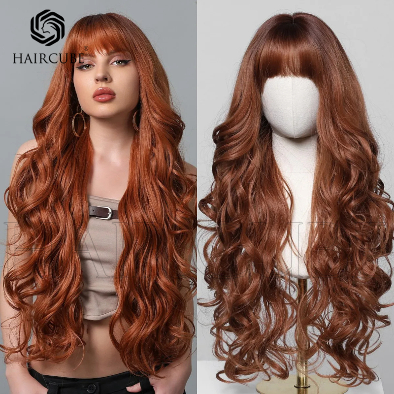 Duga kovrčava perika s dugim šiškama, model YJSWLC1222-2BL30; Materijal: domaći svila; Stil: duga kovrča; Učinak: prilagodba kontura lica.