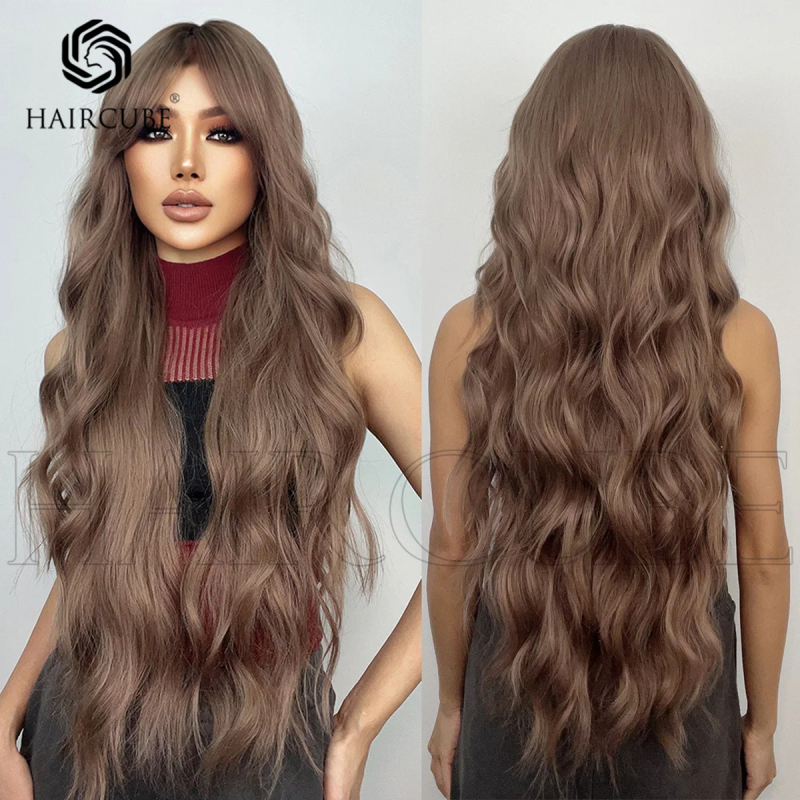 Duga kovrčava perika s dugim šiškama, model YJSWLC1222-2BL30; Materijal: domaći svila; Stil: duga kovrča; Učinak: prilagodba kontura lica.