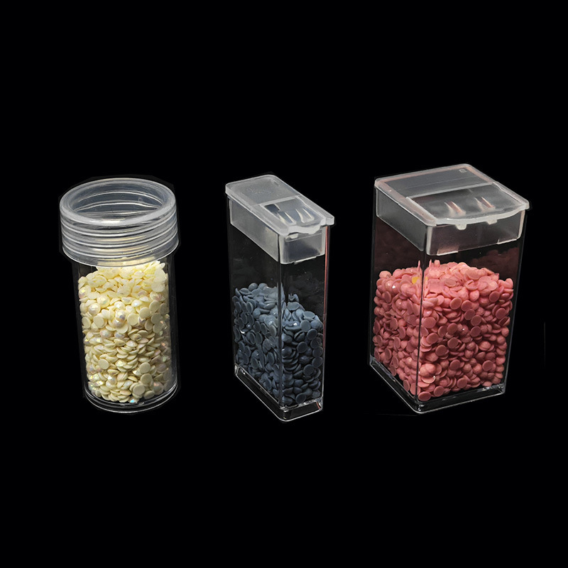 Jego Rice bead box – kutija za skladištenje staklenih perli, plastični PP+PS, kapacitet 10 ml, prašini otporan završetak, mogućnost otiska logotipa