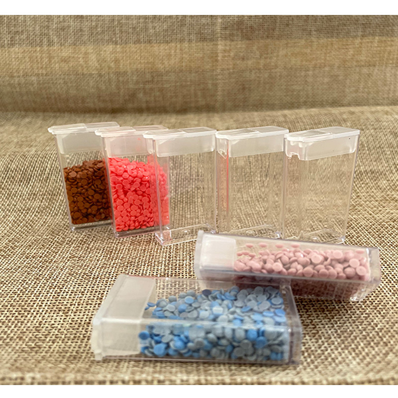Jego Rice bead box – kutija za skladištenje staklenih perli, plastični PP+PS, kapacitet 10 ml, prašini otporan završetak, mogućnost otiska logotipa