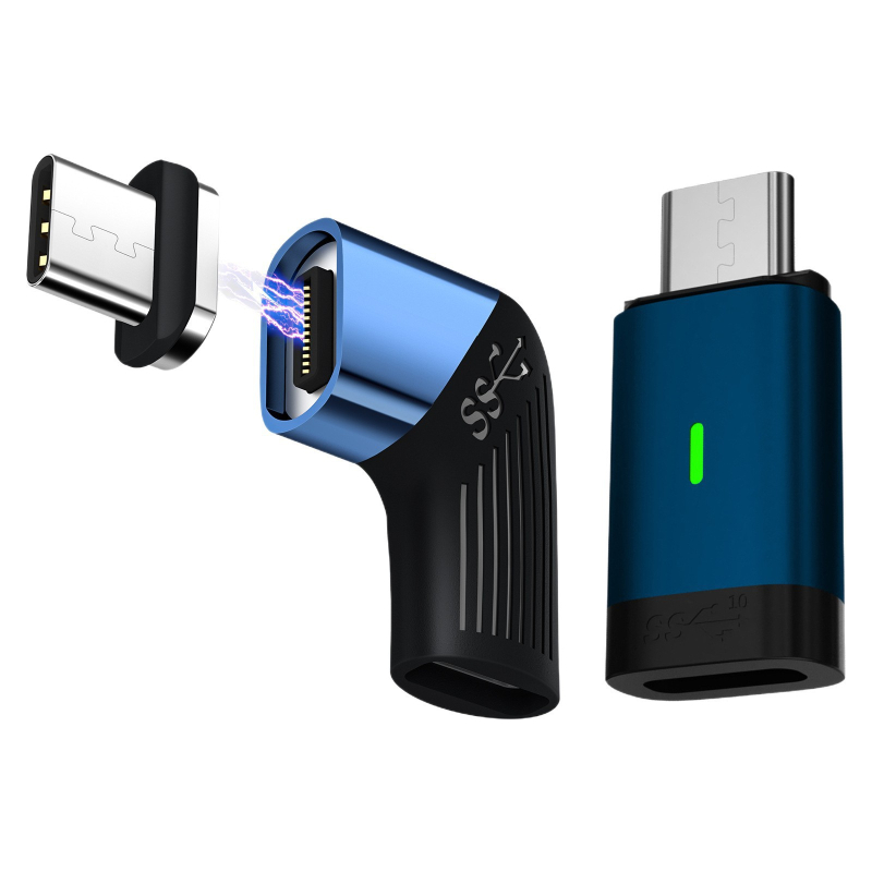 Magnetski USB-C kutni adapter — 40Gbps prijenos, Thunderbolt 4, 100W brzo punjenje, OTG