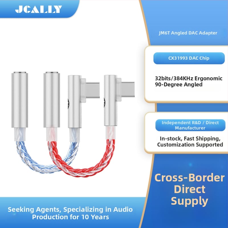 JCALLY JM6T USB-C audio DAC fejhallgató adapter Androidhoz