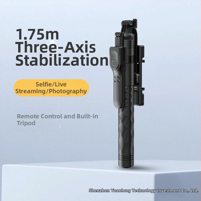 Štvorkrátna selfie tyč pre telefón s LED svetlom, Bluetooth diaľkové ovládanie, použitie na podlahe aj v ručnom režime, univerzálne, ABS + hliníková zliatina