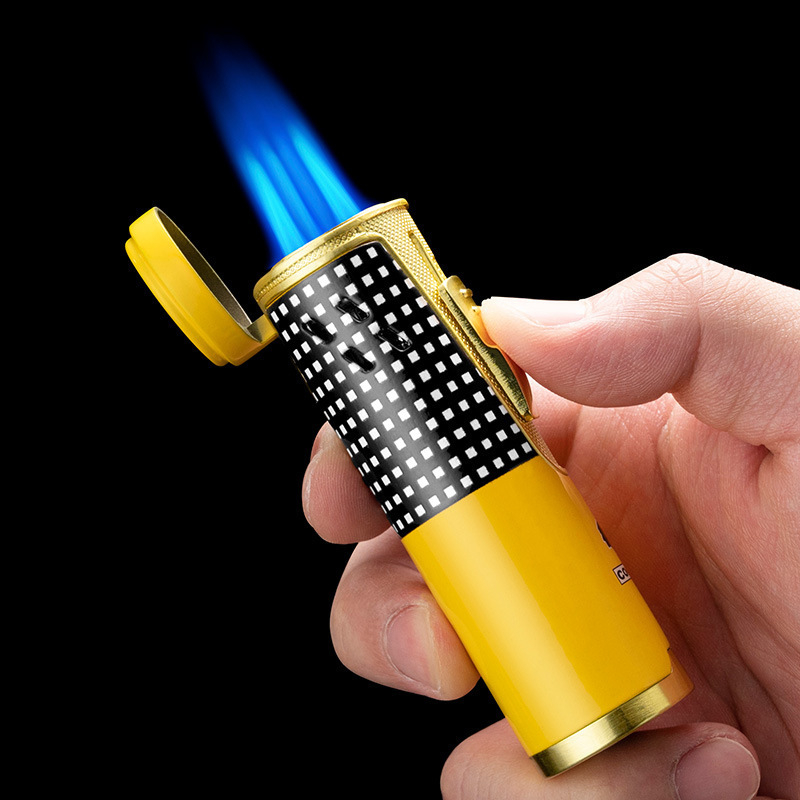 Set za cigare - trodijelni set od cinkovog legura sa škaricama za cigare, upaljačem i pepilnikom - Cigarloong CLT-24B5