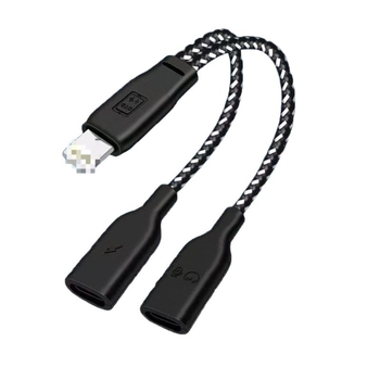 OTG adaptér io04 pre Lavalier mikrofón, slúchadlá a zvukovú kartu, kompatibilný s Androidom aj Apple, iOS adaptér pre živé vysielanie a nabíjanie