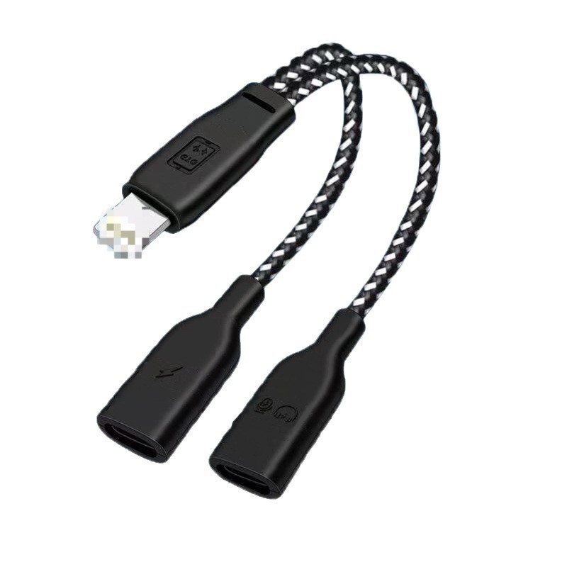 OTG adaptér io04 pre Lavalier mikrofón, slúchadlá a zvukovú kartu, kompatibilný s Androidom aj Apple, iOS adaptér pre živé vysielanie a nabíjanie