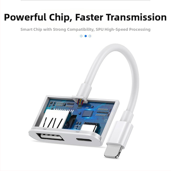 OTG USB-C 2-v-1 adaptér pre Apple zariadenia, podpora USB flash disku