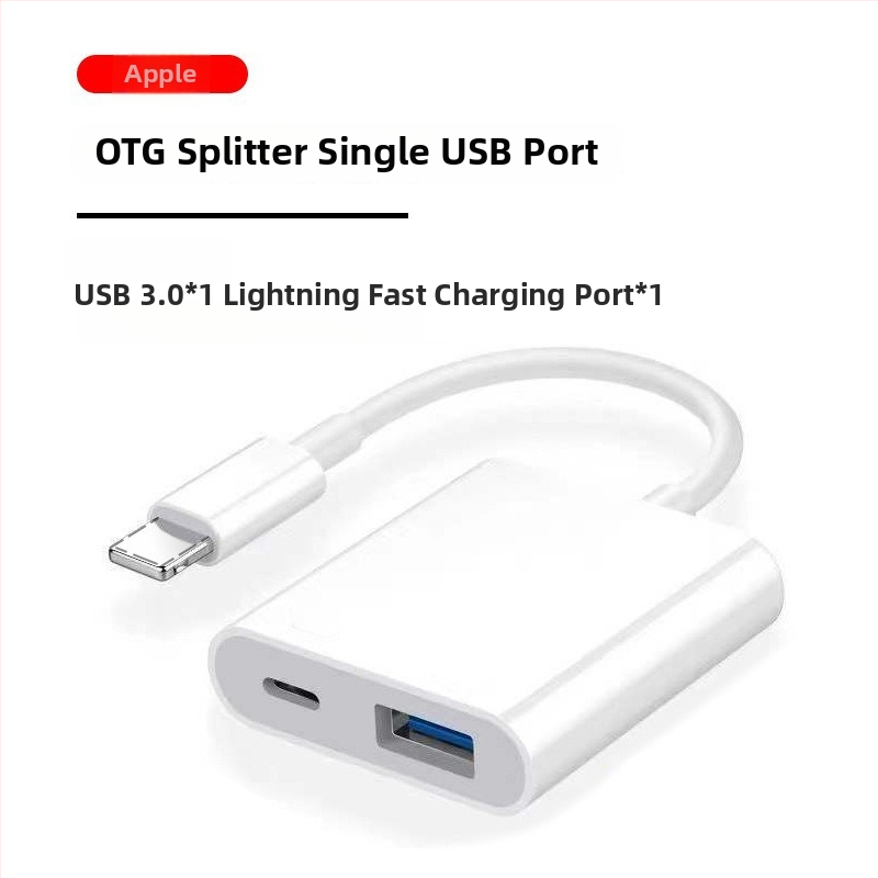 OTG USB-C 2-v-1 adaptér pre Apple zariadenia, podpora USB flash disku